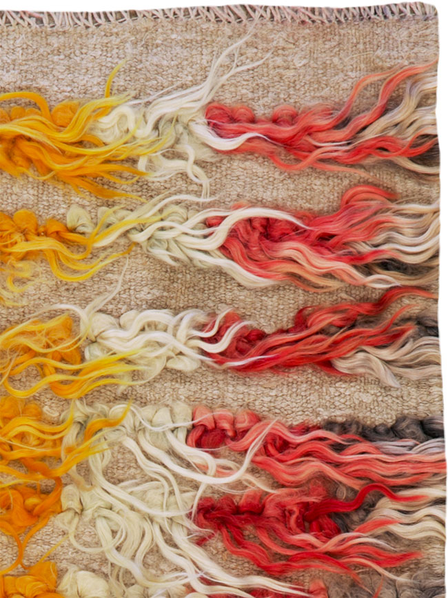 Vintage Turkish Tulu Throw Rug, No.25150 - Galerie Shabab