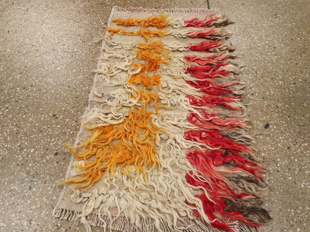 Vintage Turkish Tulu Throw Rug, No.25150 - Galerie Shabab