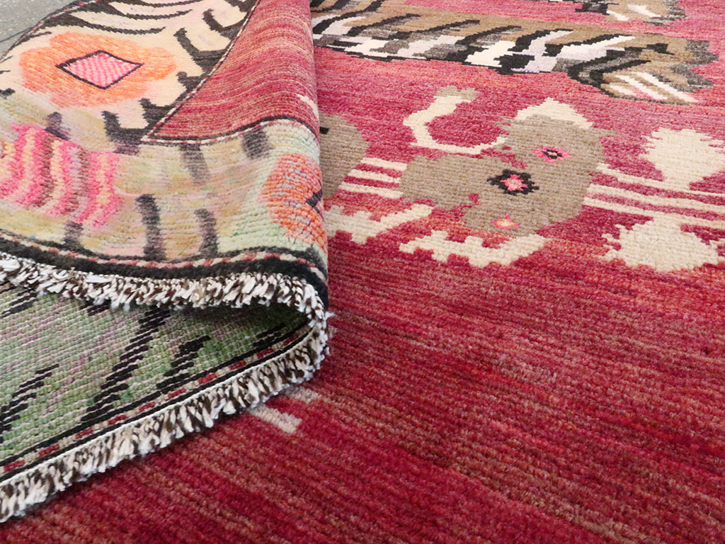 Vintage Caucasian Karabagh Pictorial Rug, No.25158 - Galerie Shabab