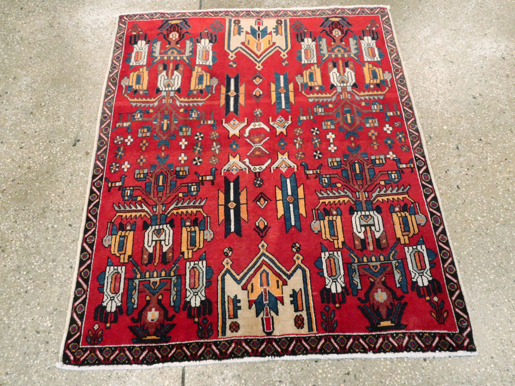 Vintage Persian Tabriz Carpet, No.25162 - Galerie Shabab