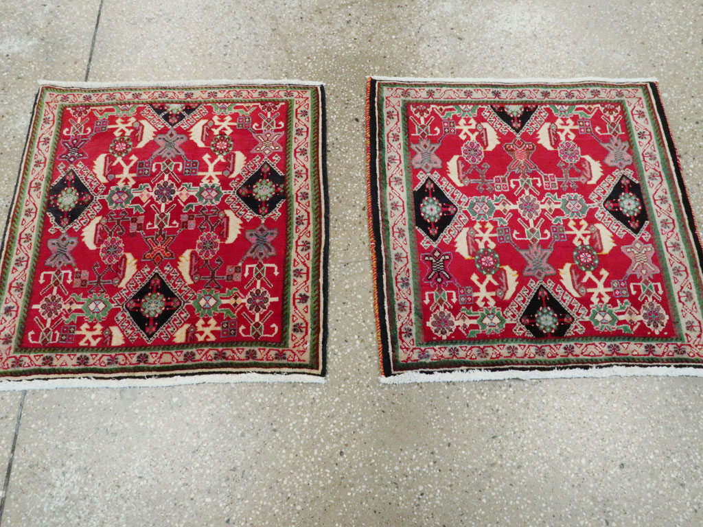 Vintage Persian Shiraz Square Rug (Pair: 1 of 2), No.25168 - Galerie Shabab