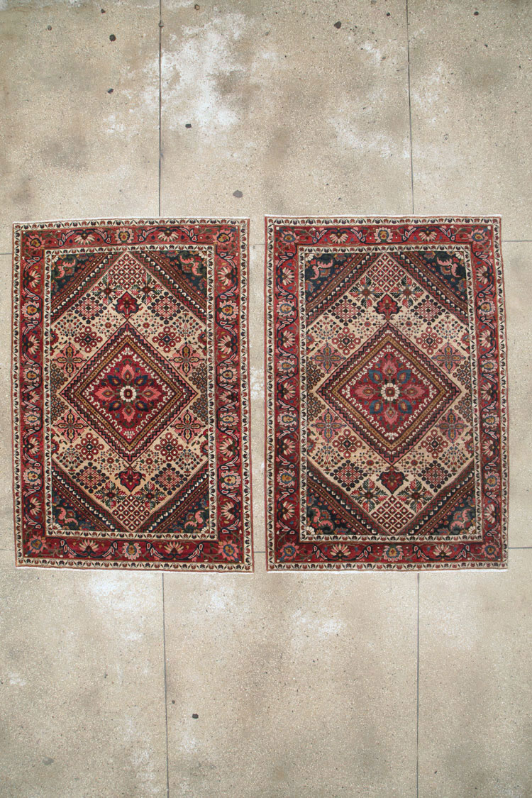 Vintage Persian Joshegan Rug (Pair: 2 of 2), No.25186 - Galerie Shabab