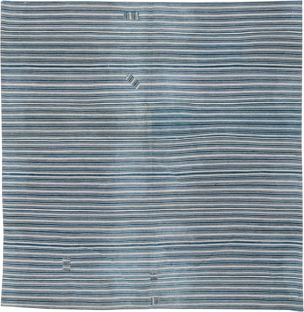 Vintage Persian Flatweave Kilim Square Accent Rug, No.25191 - Galerie Shabab