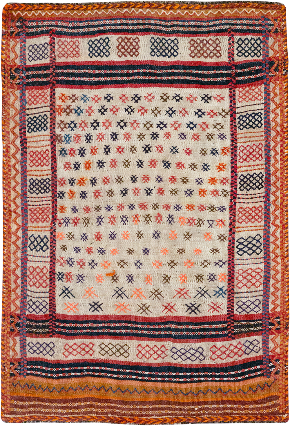 Vintage Persian Flatweave Kilim Throw Rug, No.25199 - Galerie Shabab