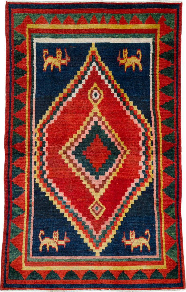 Vintage Persian Gabbeh Rug, No.25201 - Galerie Shabab