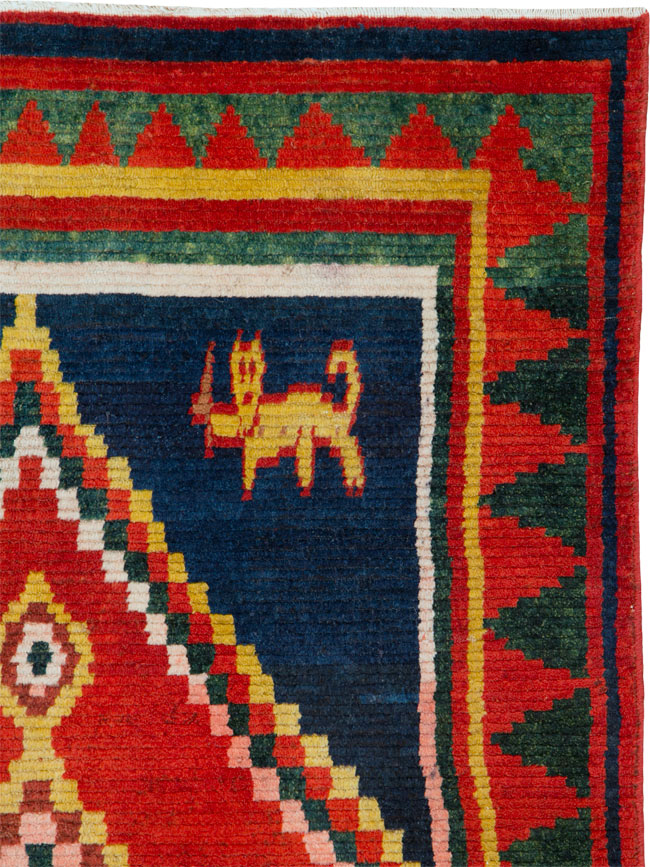 Vintage Persian Gabbeh Rug, No.25201 - Galerie Shabab