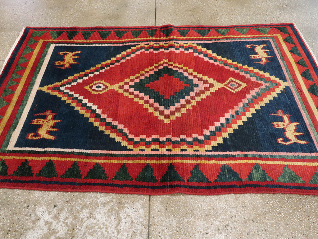 Vintage Persian Gabbeh Rug, No.25201 - Galerie Shabab