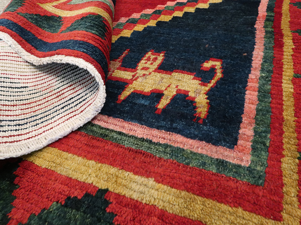 Vintage Persian Gabbeh Rug, No.25201 - Galerie Shabab