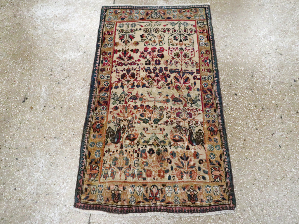 Antique Persian Tabriz Pictorial Rug, No.25211 - Galerie Shabab