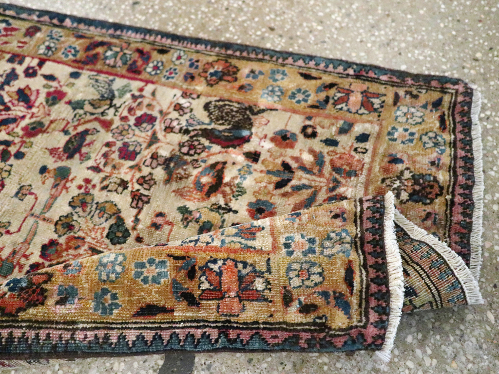 Antique Persian Tabriz Pictorial Rug, No.25211 - Galerie Shabab