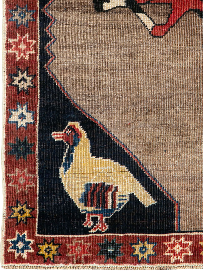 Vintage Persian Shiraz Pictorial Rug, No.25214 - Galerie Shabab