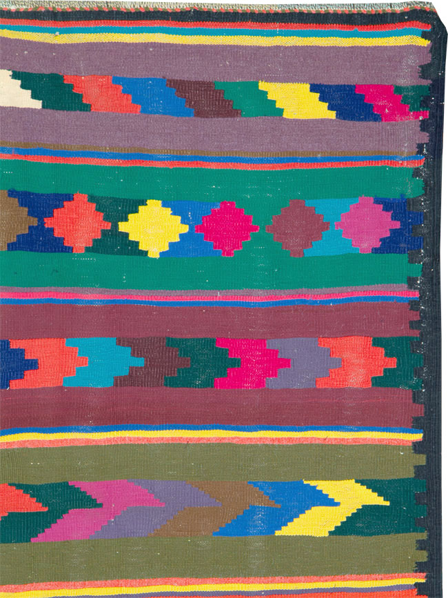 Vintage Persian Flatweave Kilim Rug (Pair: 1 of 2), No.25217 - Galerie Shabab