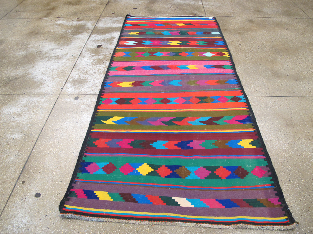 Vintage Persian Flatweave Kilim Rug (Pair: 1 of 2), No.25217 - Galerie Shabab
