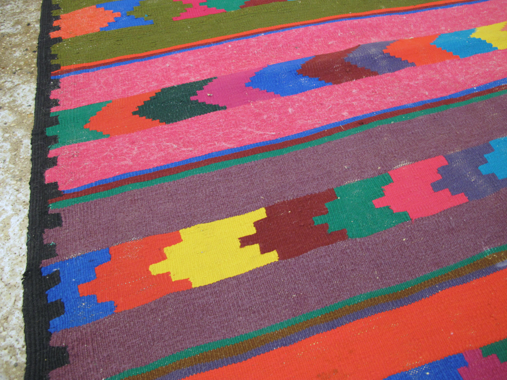 Vintage Persian Flatweave Kilim Rug (Pair: 1 of 2), No.25217 - Galerie Shabab