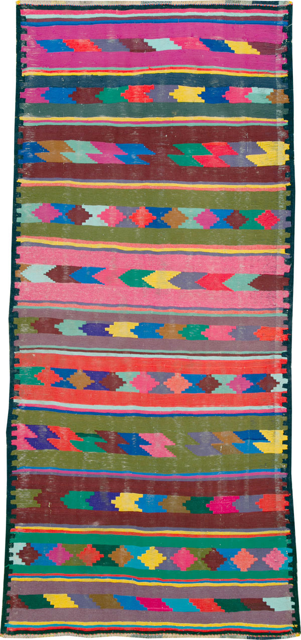 Vintage Persian Flatweave Kilim Rug (Pair: 2 of 2), No.25218 - Galerie Shabab