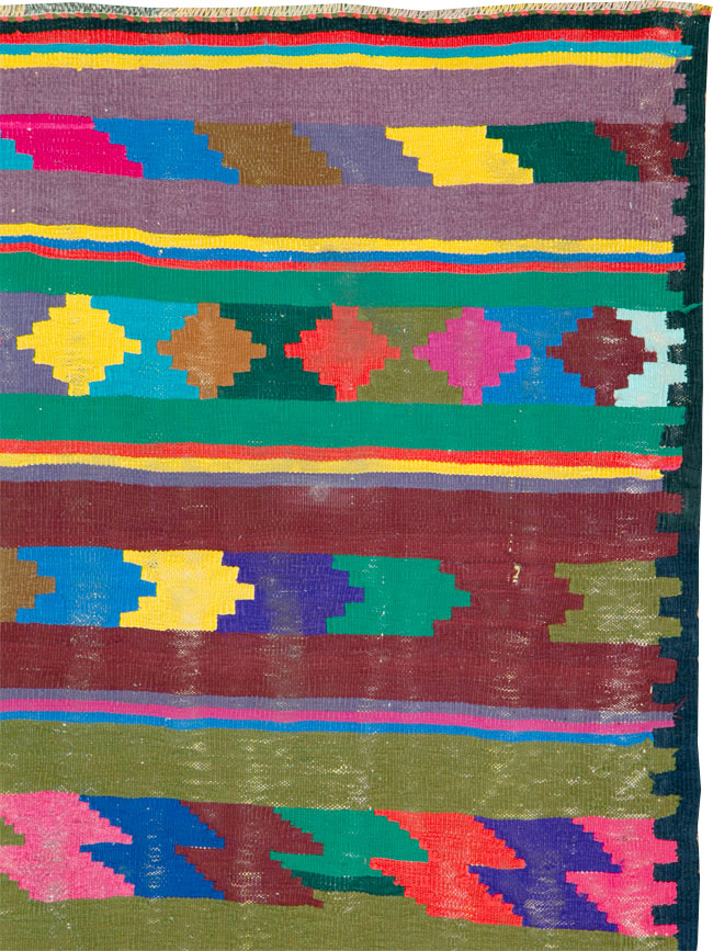 Vintage Persian Flatweave Kilim Rug (Pair: 2 of 2), No.25218 - Galerie Shabab