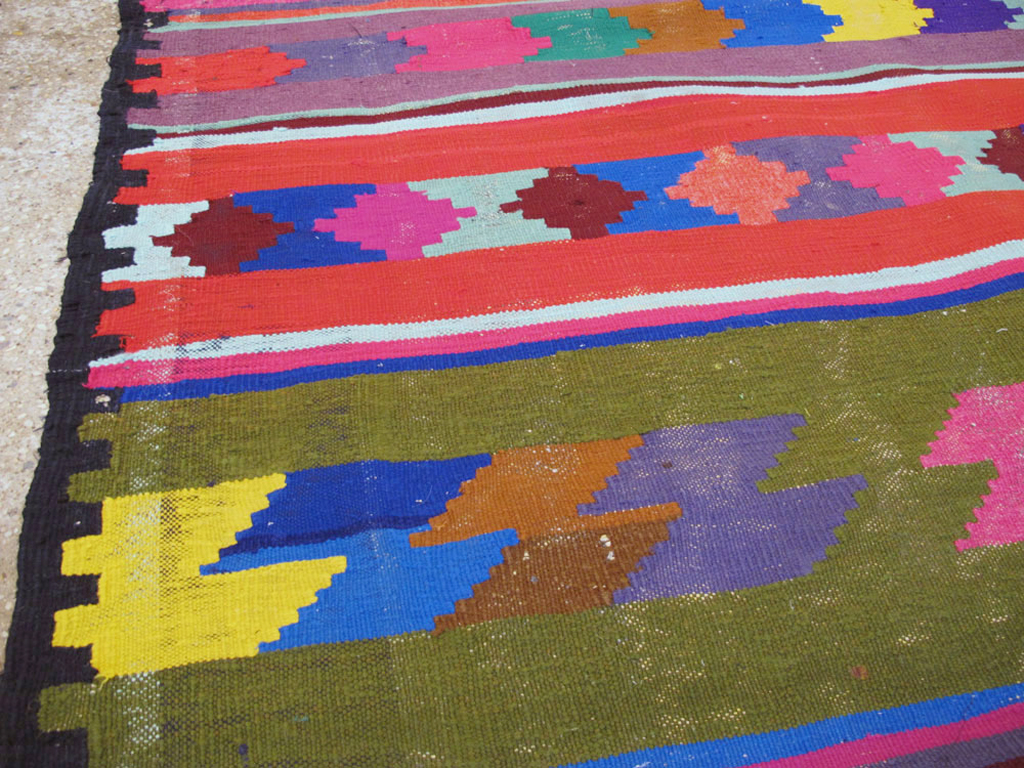 Vintage Persian Flatweave Kilim Rug (Pair: 2 of 2), No.25218 - Galerie Shabab