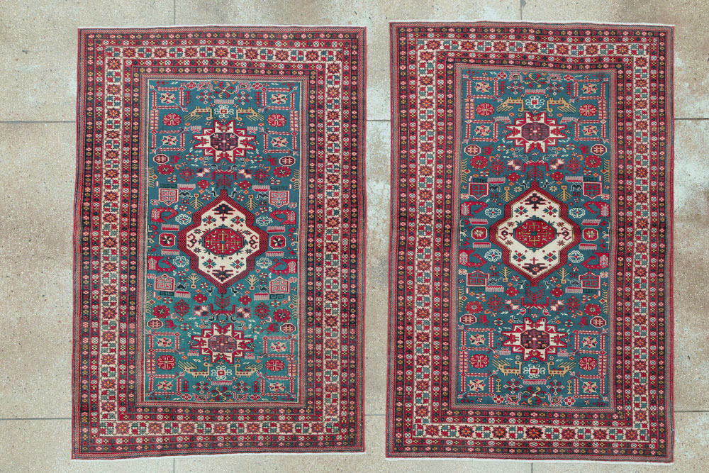 Vintage Persian Tabriz Rug (Pair: 2 of 2), No.25225 - Galerie Shabab