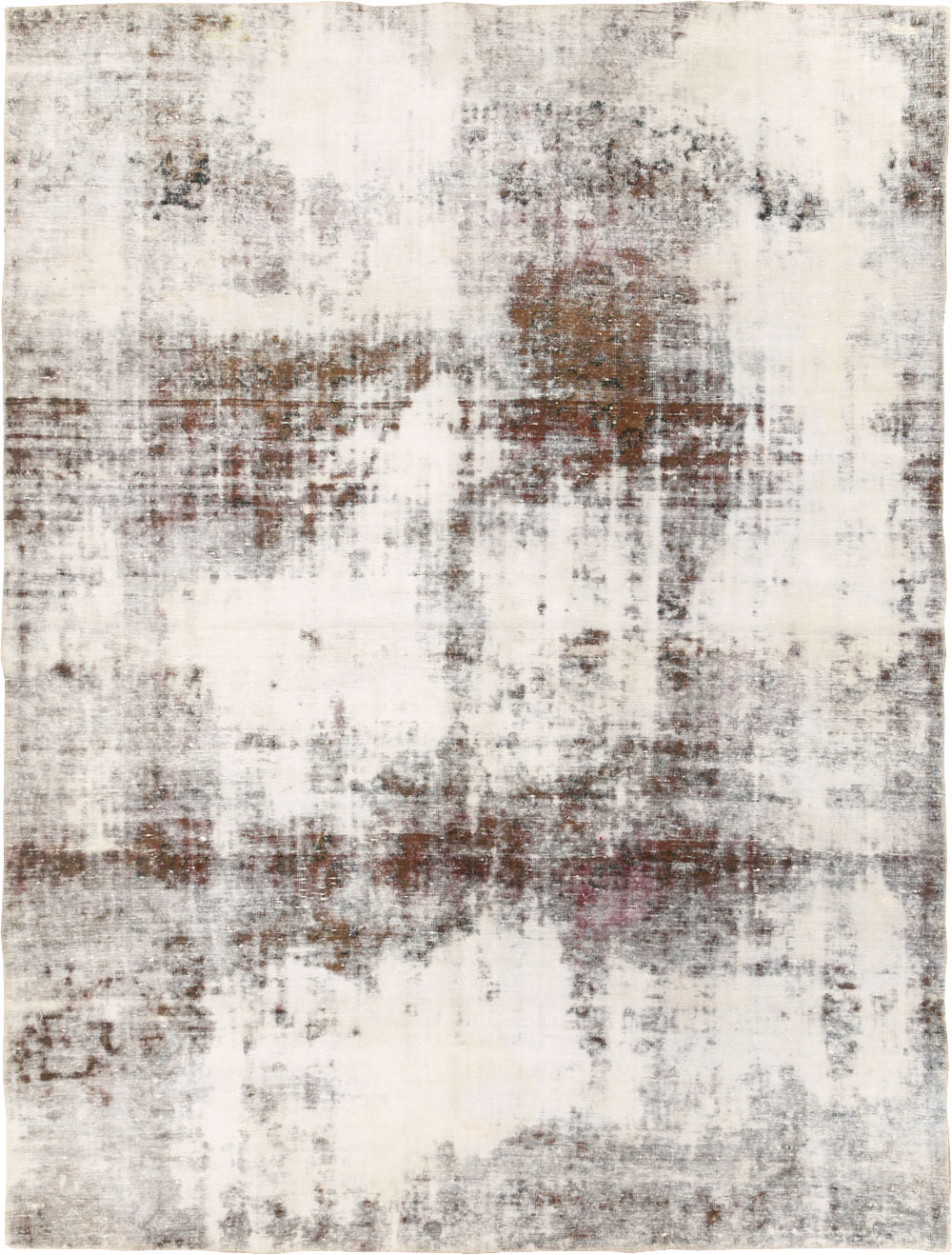 Distressed Vintage Persian Tabriz Small Room Size Carpet, No.25234 - Galerie Shabab