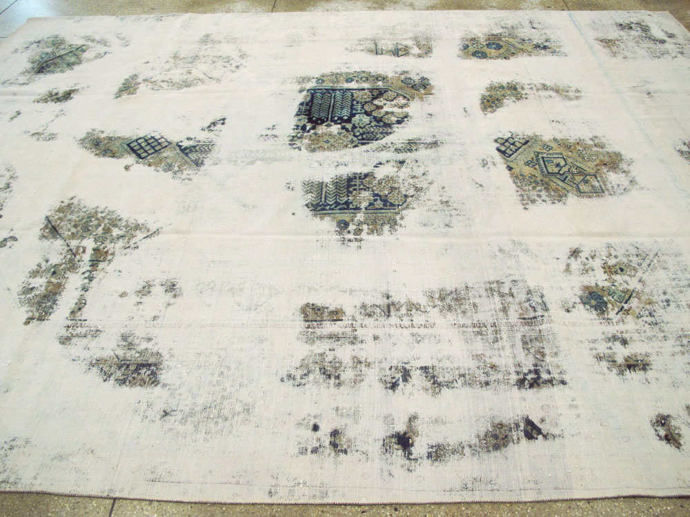 Vintage Persian Tabriz Overdyed Carpet, No.25235 - Galerie Shabab