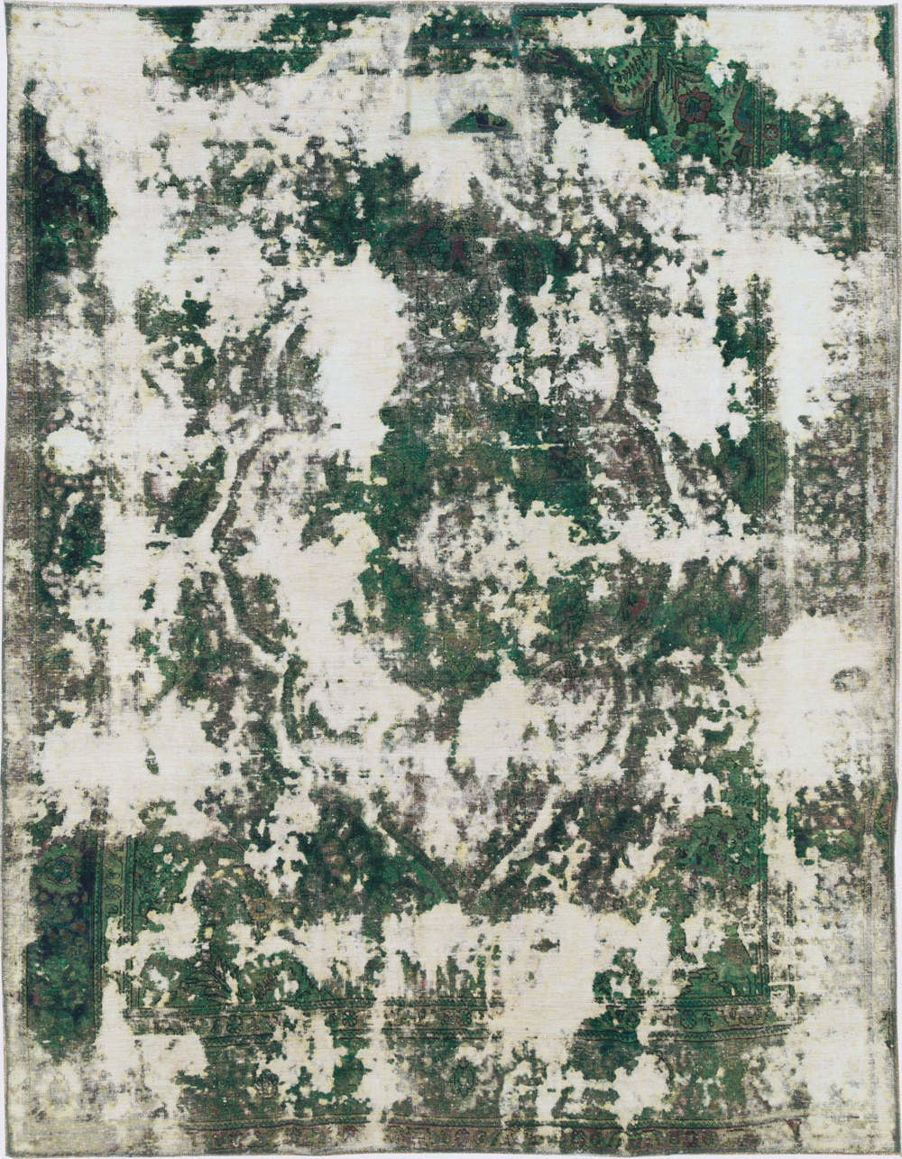 Antique Distressed Persian Tabriz Rug, No.25238 - Galerie Shabab