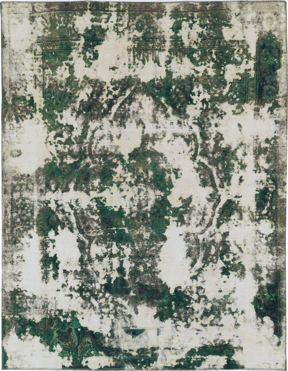 Antique Distressed Persian Tabriz Rug, No.25238 - Galerie Shabab