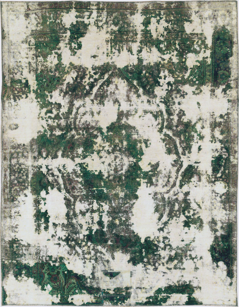 Antique Distressed Persian Tabriz Rug, No.25238 - Galerie Shabab