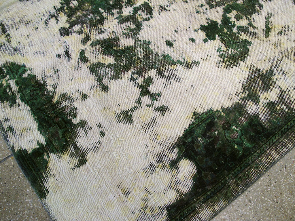 Antique Distressed Persian Tabriz Rug, No.25238 - Galerie Shabab