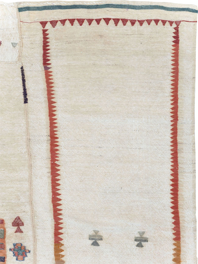 Vintage Persian Chaharmahal Bakhtiari Tacheh Flatweave Kilim , No.25245 - Galerie Shabab