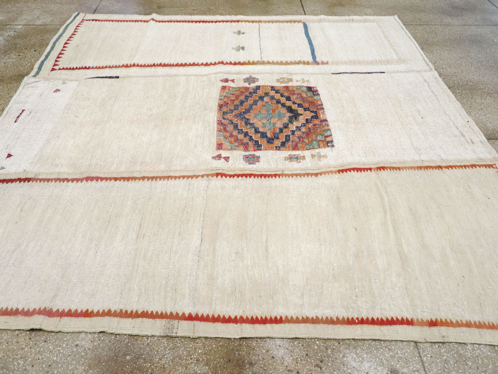 Vintage Persian Chaharmahal Bakhtiari Tacheh Flatweave Kilim , No.25245 - Galerie Shabab