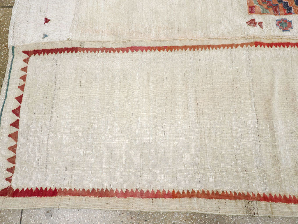 Vintage Persian Chaharmahal Bakhtiari Tacheh Flatweave Kilim , No.25245 - Galerie Shabab
