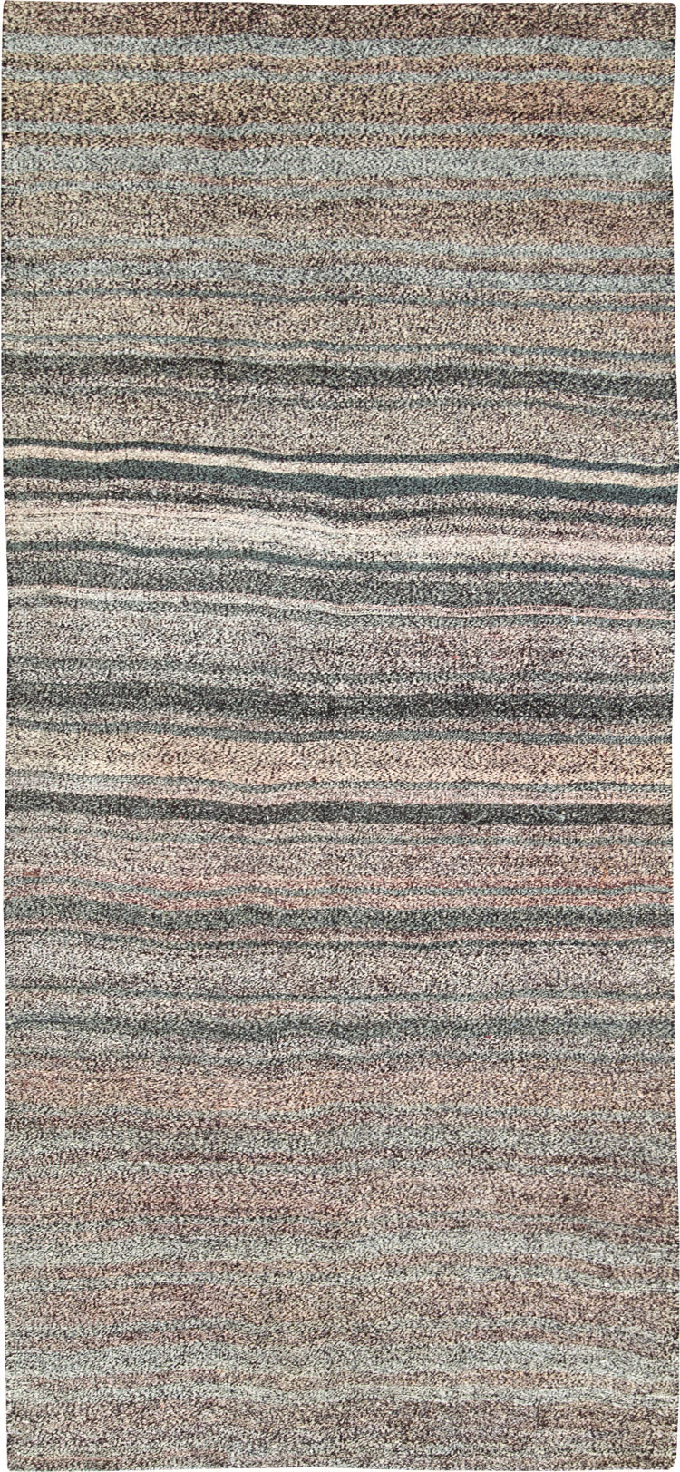 Vintage Persian Flatweave Kilim Gallery Rug, No.25247 - Galerie Shabab