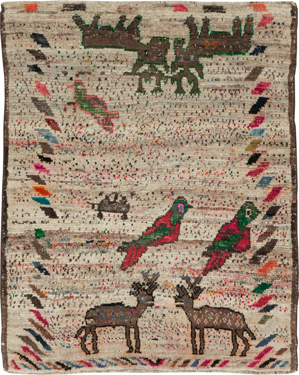 Vintage Persian Gabbeh Rug, No.25255 - Galerie Shabab