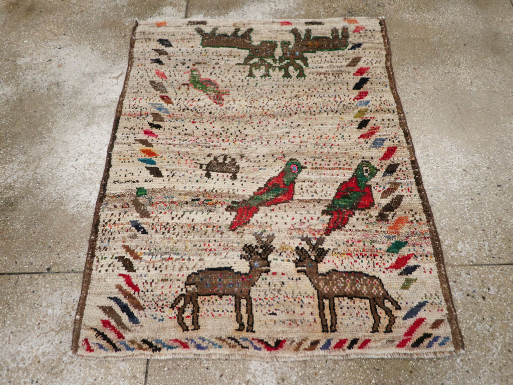 Vintage Persian Gabbeh Rug, No.25255 - Galerie Shabab