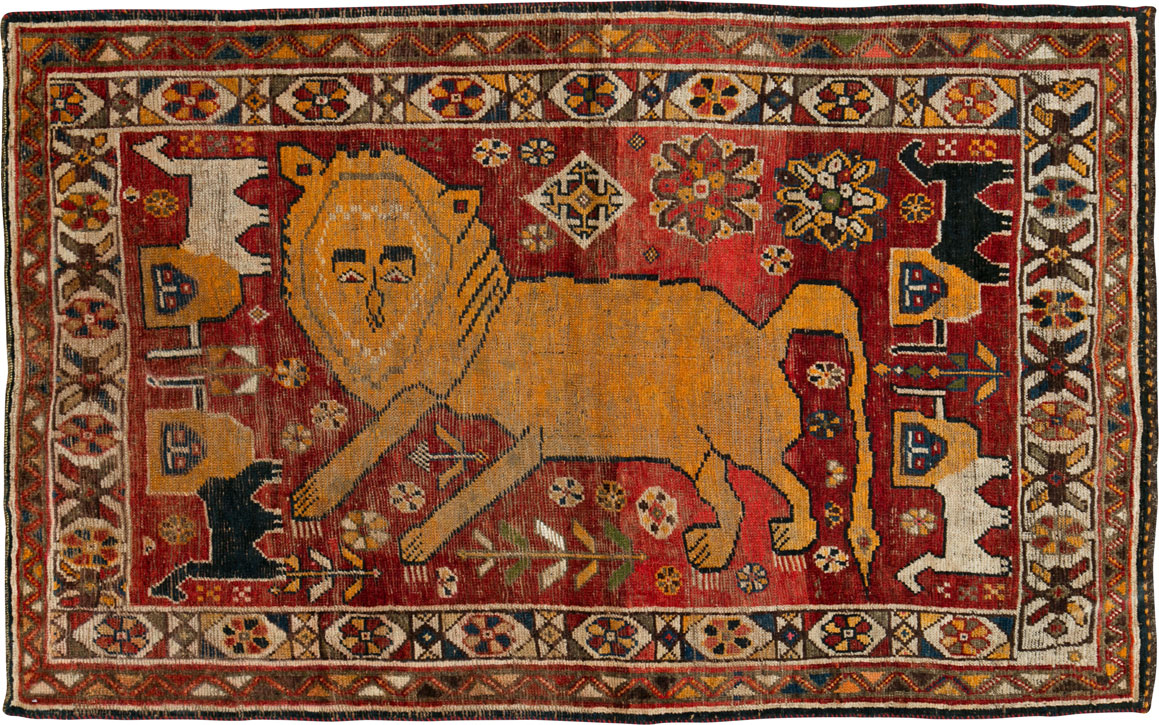 Antique Persian Gabbeh Pictorial Rug, No.25257 - Galerie Shabab