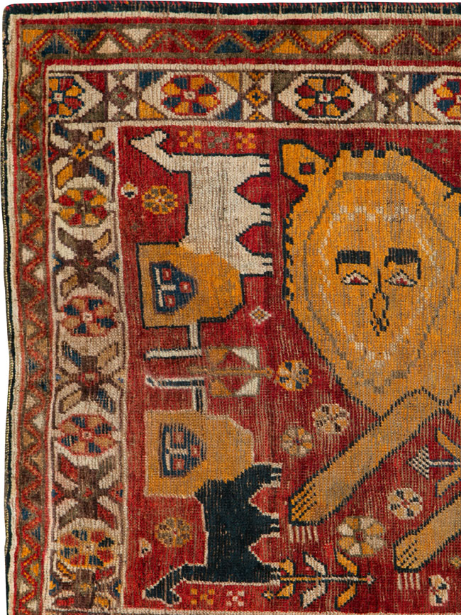 Antique Persian Gabbeh Pictorial Rug, No.25257 - Galerie Shabab