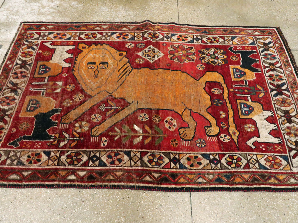 Antique Persian Gabbeh Pictorial Rug, No.25257 - Galerie Shabab