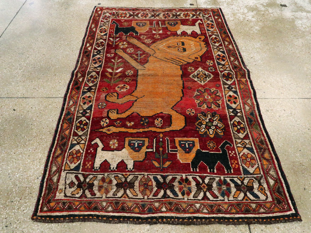 Antique Persian Gabbeh Pictorial Rug, No.25257 - Galerie Shabab