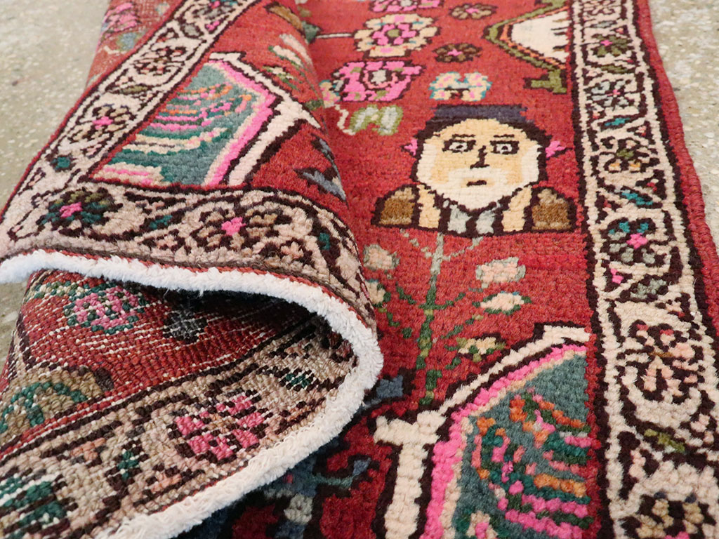 Vintage Hamadan Pictorial Rug, No.25260 - Galerie Shabab