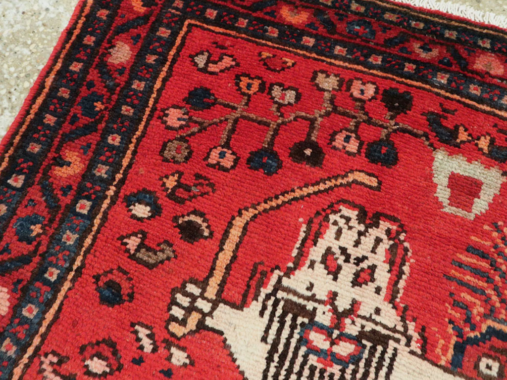Vintage Persian Hamadan Pictorial Rug (Pair: 2 of 2), No.25262 - Galerie Shabab