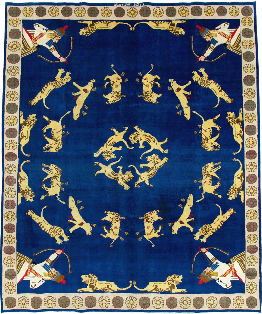 Vintage Turkish Kurd Pictorial Rug, No.25263 - Galerie Shabab