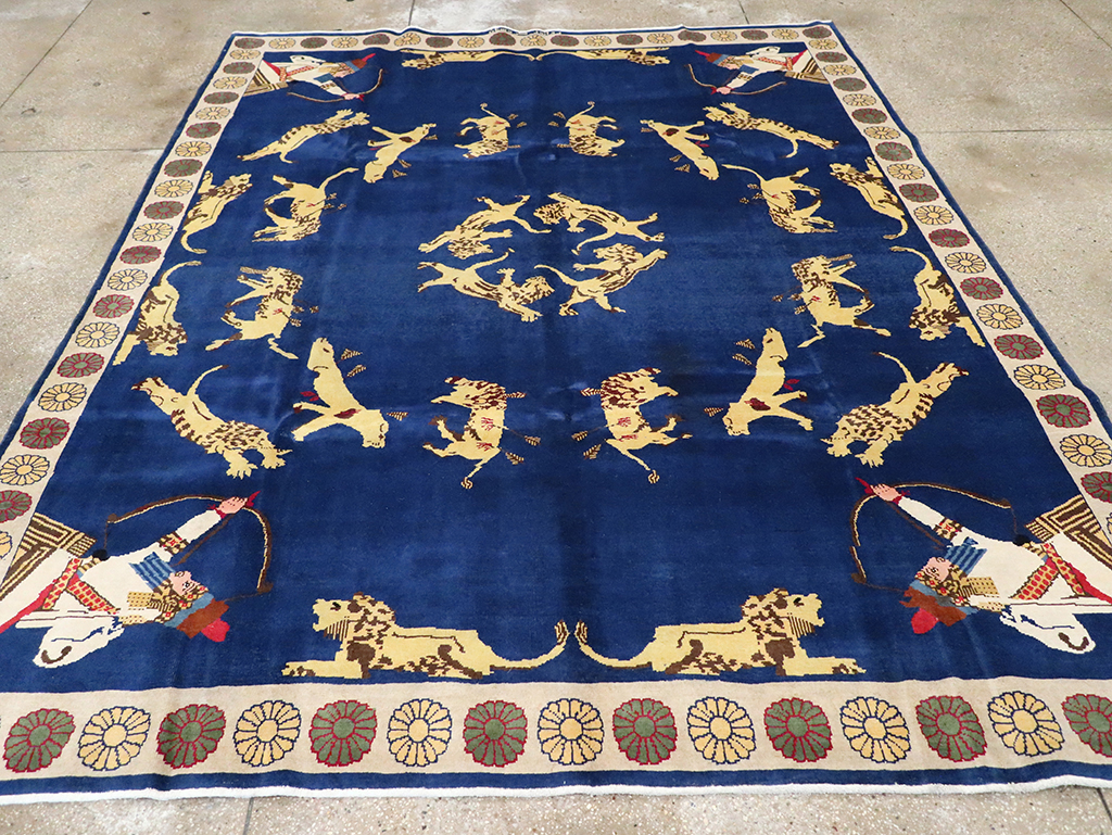 Vintage Turkish Kurd Pictorial Rug, No.25263 - Galerie Shabab
