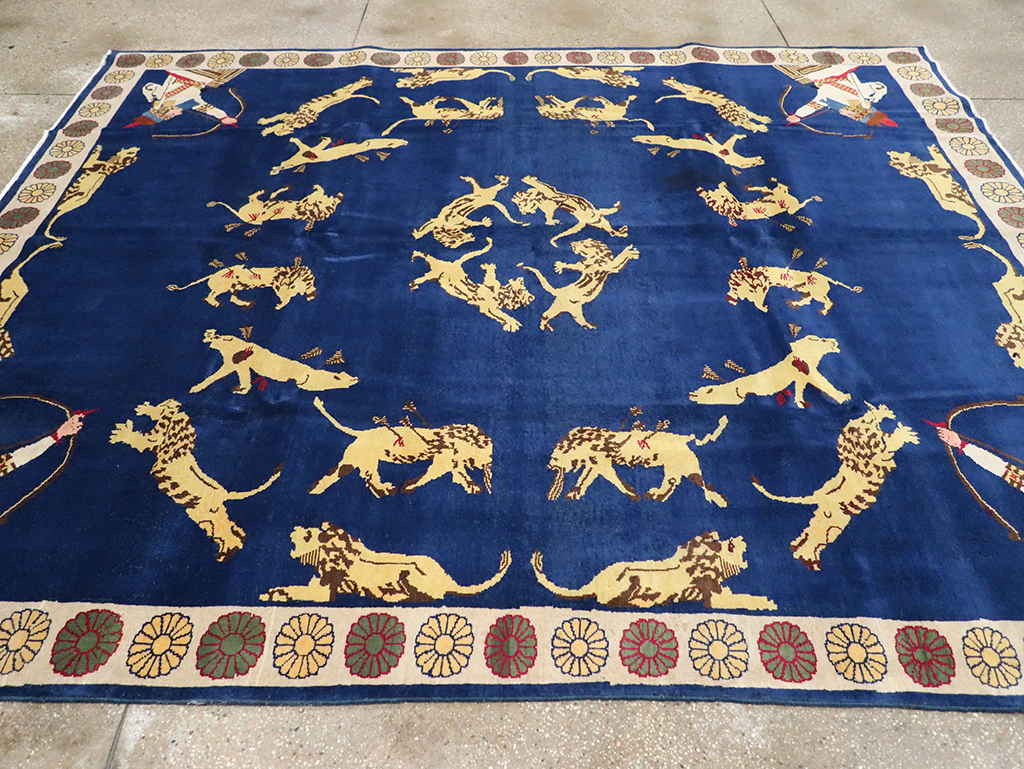 Vintage Turkish Kurd Pictorial Rug, No.25263 - Galerie Shabab