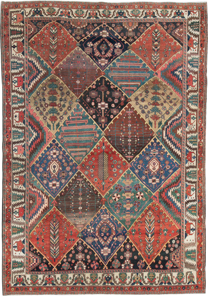 Antique Persian Bakhtiari Carpet, No.25265 - Galerie Shabab