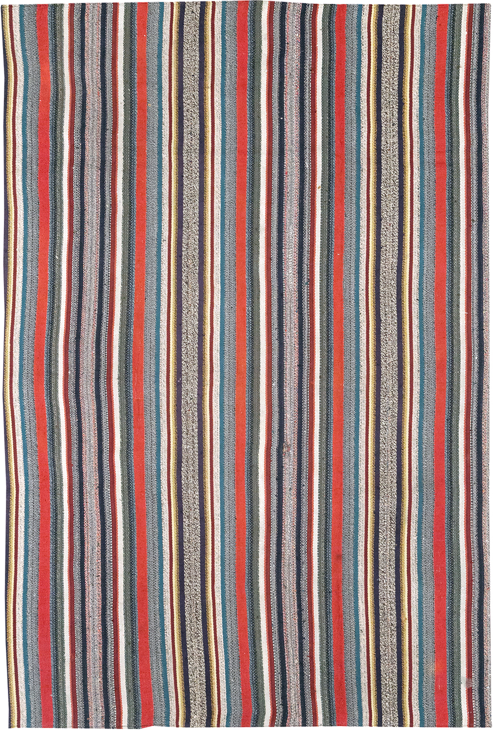 Vintage Persian Flatweave Kilim Accent Rug, No.25268 - Galerie Shabab