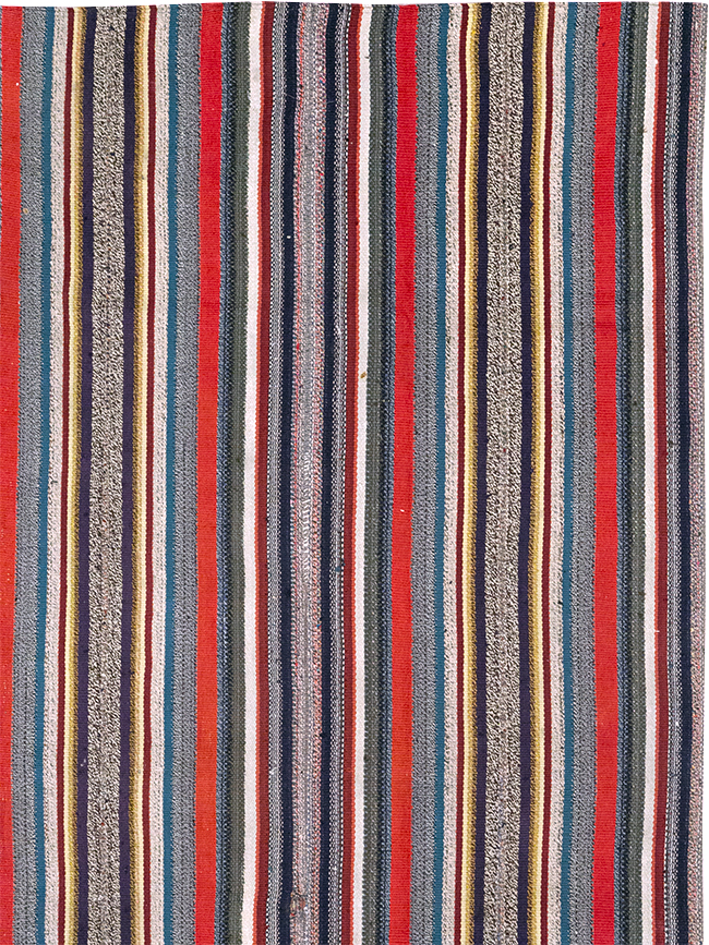 Vintage Persian Flatweave Kilim Accent Rug, No.25268 - Galerie Shabab