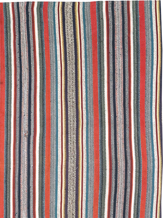 Vintage Persian Flatweave Kilim Accent Rug, No.25268 - Galerie Shabab