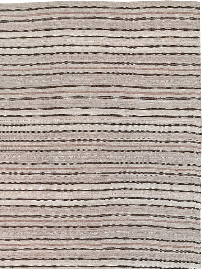 Vintage Persian Flatweave Kilim Room Size Carpet, No.25272 - Galerie Shabab