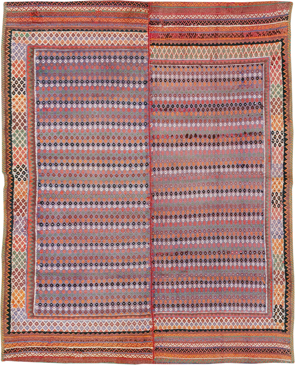 Vintage Persian Flatweave Kilim Accent Rug, No.25273 - Galerie Shabab
