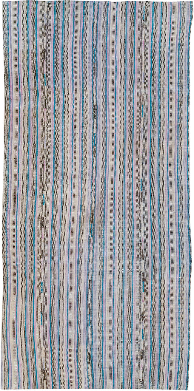 Vintage Persian Flatweave Kilim Accent Rug, No.25279 - Galerie Shabab
